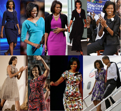 The many looks of Mrs. Obama (photo fashiontribes.typepad.com)