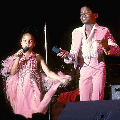 Aged 5, Janet took to the stage just like her big bro Michael (Photo People.com)